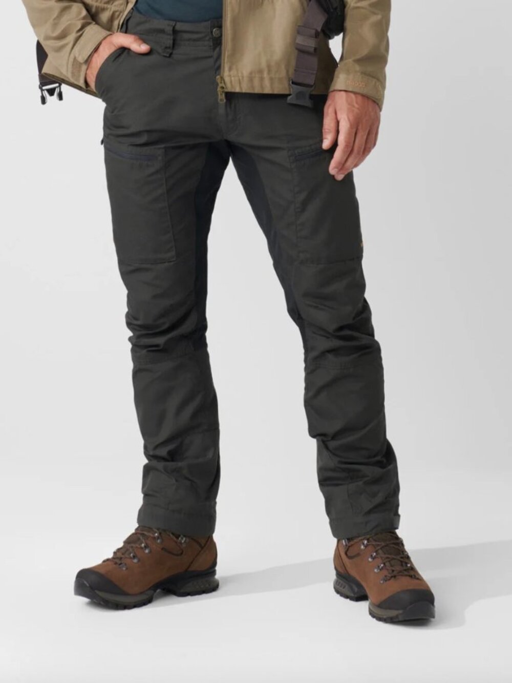 Fjällräven Men's Abisko Lite Trekking Trousers 30-31 Reg Dark Olive Green